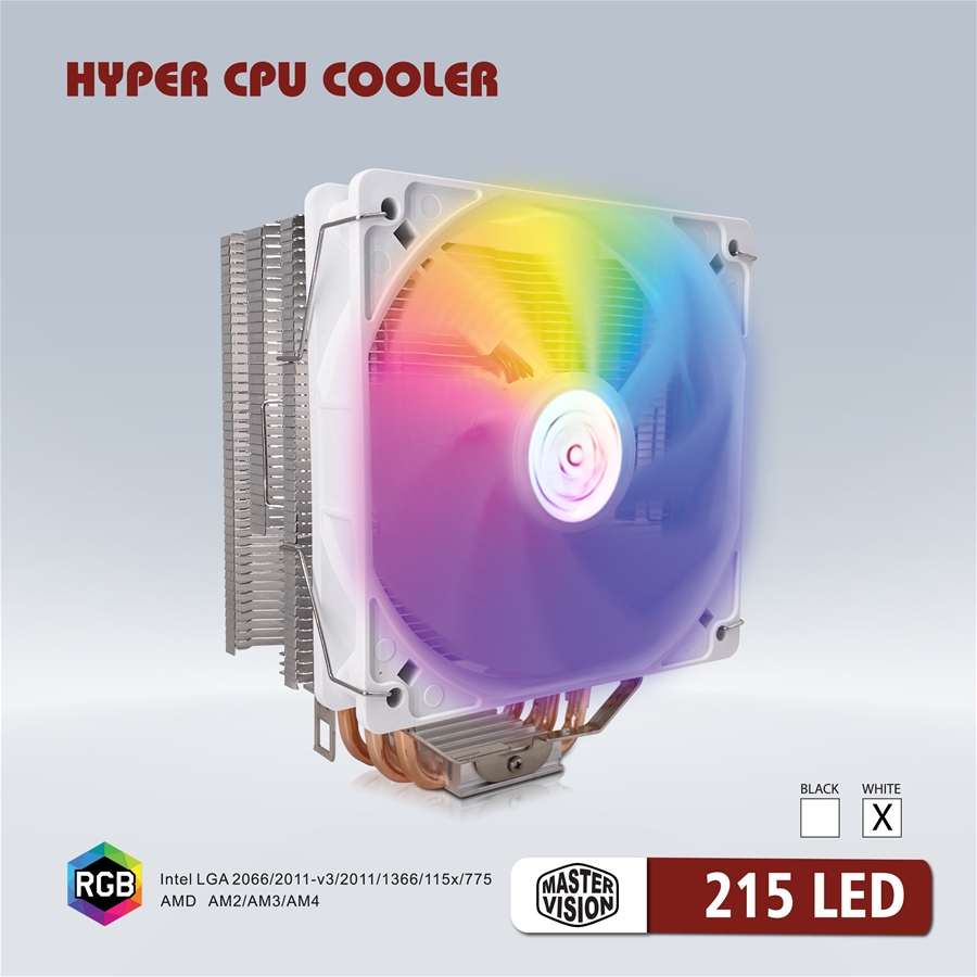 Quạt CPU Master Vision 215 LED (White)