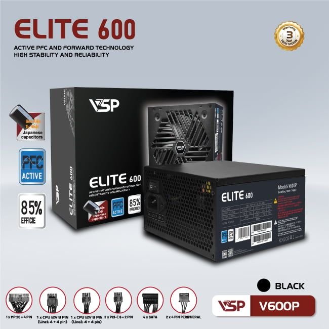 Nguồn VSP V600P (Black)